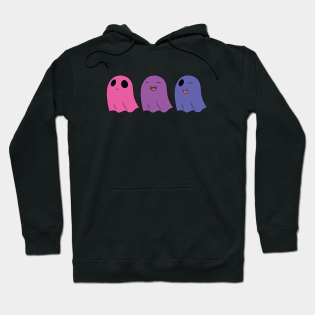 Bisexual Pride Ghosts Hoodie by Jaimie McCaw